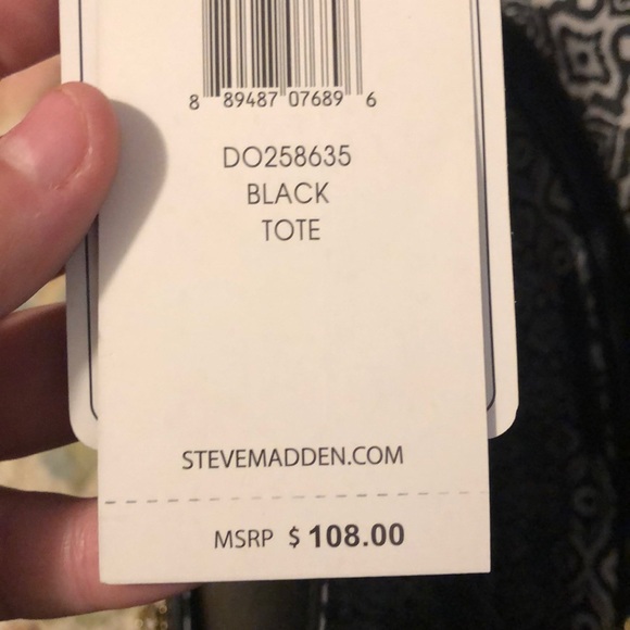 Black Steve Madden tote and crossbody bag - Picture 5 of 8